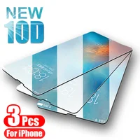 10D 3Pcs Gehärtetes Schutz Glas auf die Für iPhone 13 12 11 Pro XR X XS Max Screen Protector film Für iPhone 7 8 6s Plus Glas