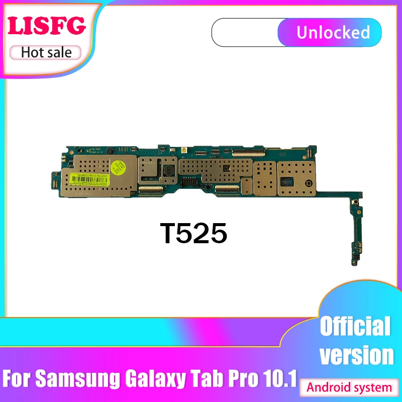 100% unlocked mainboard For Samsung Galaxy Tab Pro 10.1 T525 Motherboard good working full tested logic board with chips | Мобильные