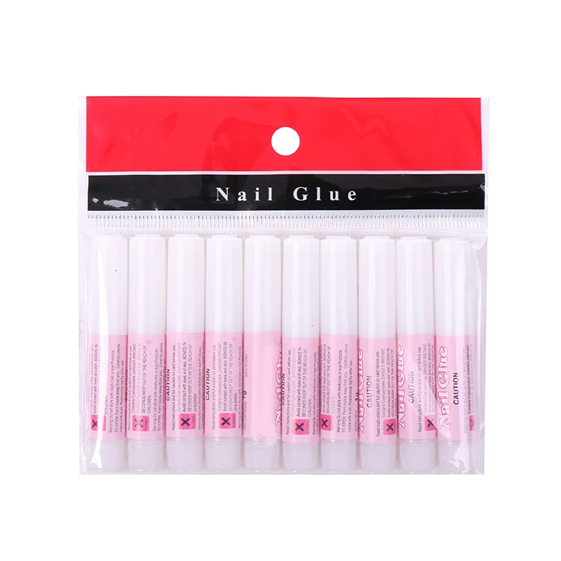 

10Pcs 2g Nail Glue Strong Adhesive Acrylic False Nail Tips Rhinestone Manicure