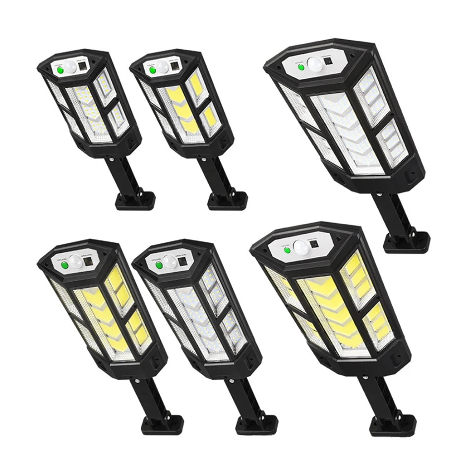 Solar Sensor Wall Lamp 3 Modes Bright LED New Outdoor Garden Lighting Street Lamps Waterproof Sunlight  With Remote Control