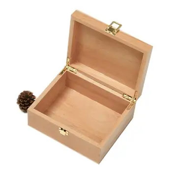

Wooden Box Custom Packaging Wooden Box Gift Box Jewellery Organizer Household Storage Container Decoration