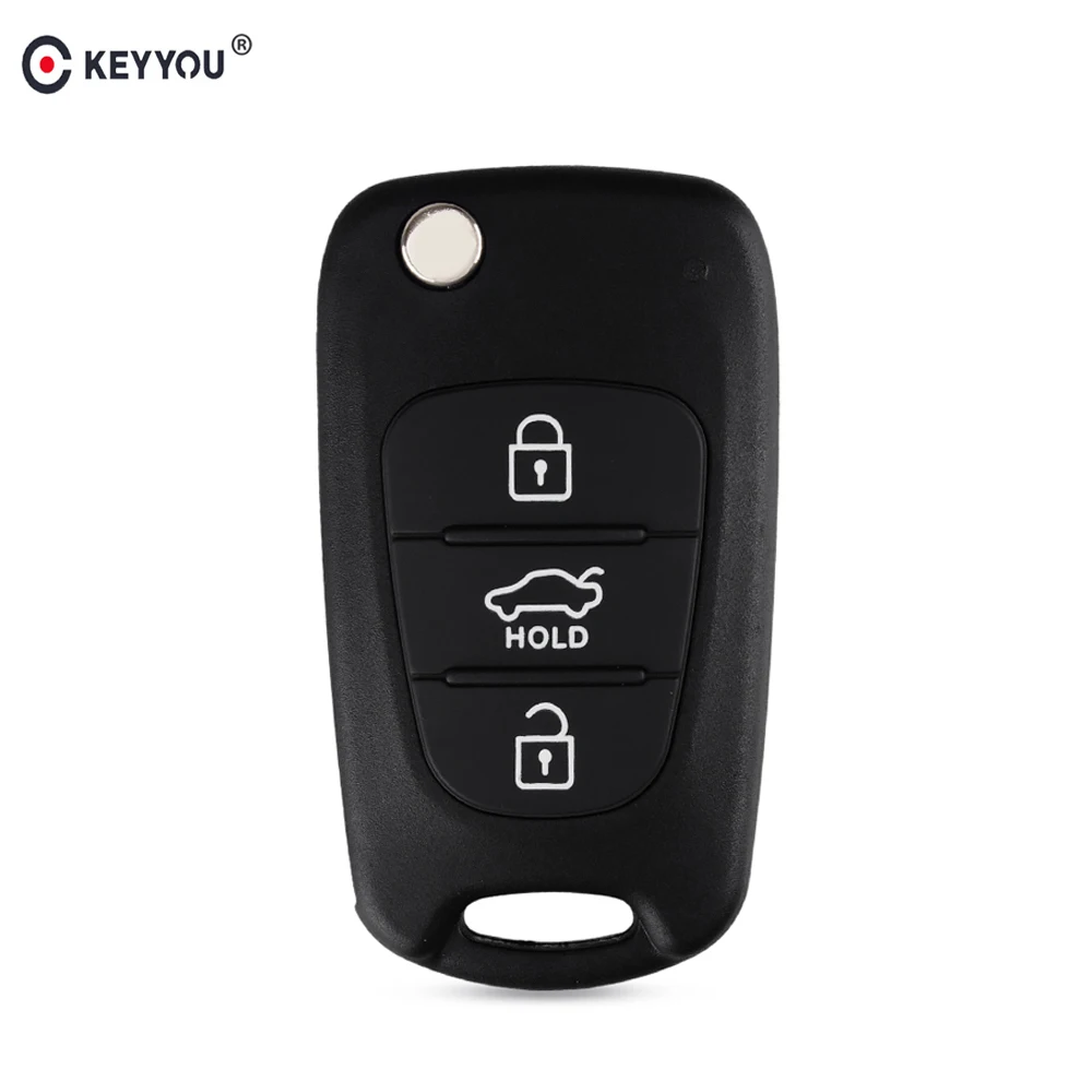 KEYYOU для Hyundai Avante I30 IX35 Kia K2 K5 Sorento Sportage 3 кнопки откидной Складной Дистанционный