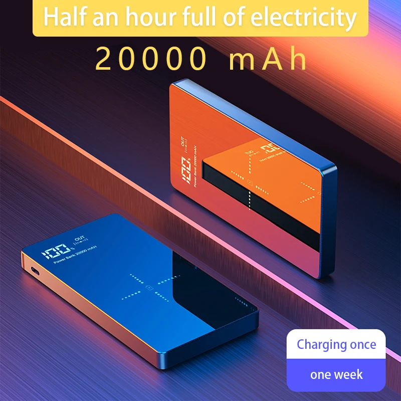  Portable Power Bank 20000mAh For Xiaomi Wireless Charger Power bank Dual USB Mi External Battery Ba