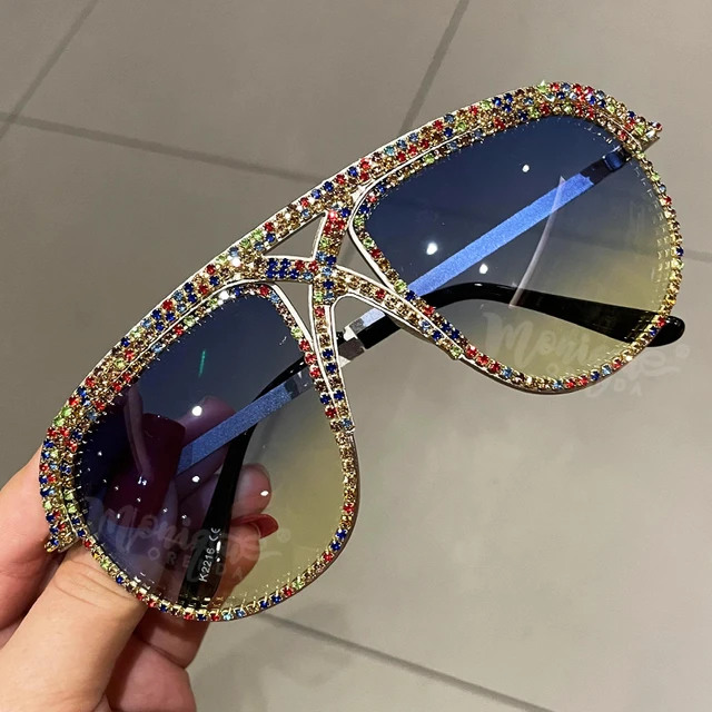 Rhinestone Oversized Sun Glasses Gifts for women