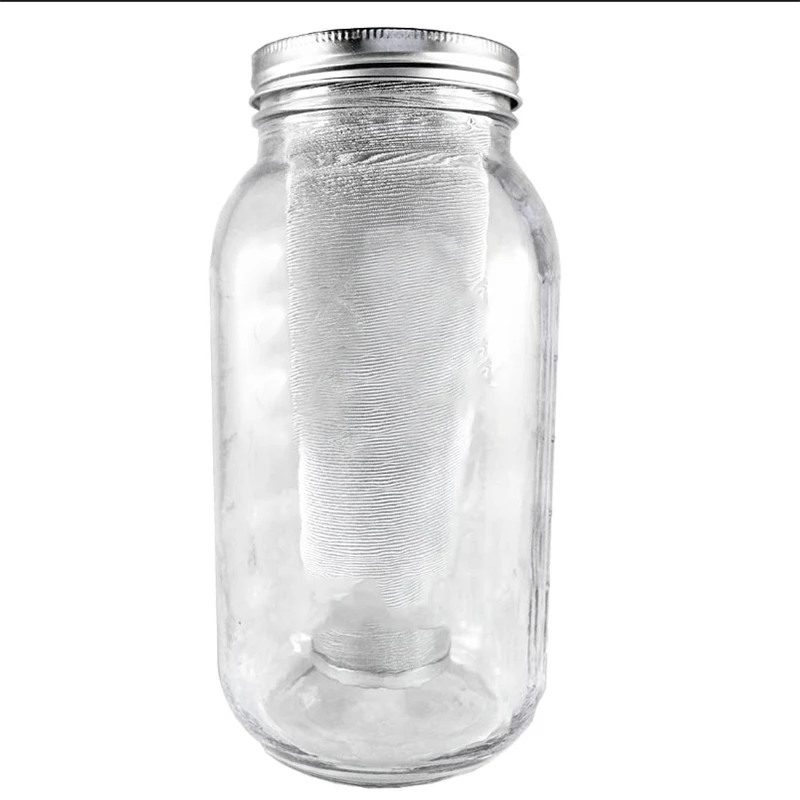 Cold Coffee Maker Filters for Wide Mouth Mason Jar Stainless Steel Ultra Fine Mesh Tea with Fruit Infuser Iced Mak | Дом и сад