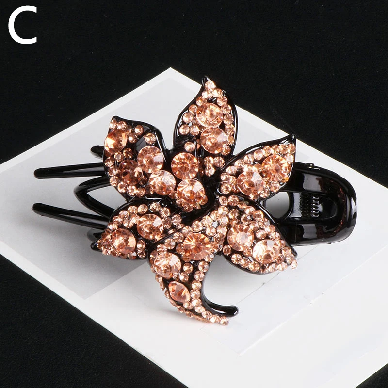 black hair clips Korean Rhinestone Hairpin Women Hair Clips Female Elegant Duckbill Clip Hair Claws Hairgrip Fashion Hair Accessories Headwear head accessories female Hair Accessories