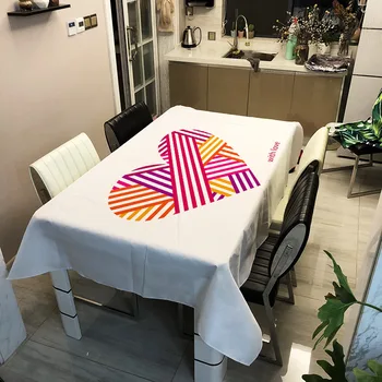 

Lovely Tablecloth Waterproof Polyester Printed Rectangular Restaurant Tablecloth