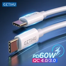 GETIHU PD 60W kabel USB C do typu C szybkie ładowanie wysyłka ładowarka do telefonu Huawei P40 Mate iPad Macbook Pro Xiaomi Redmi uwaga