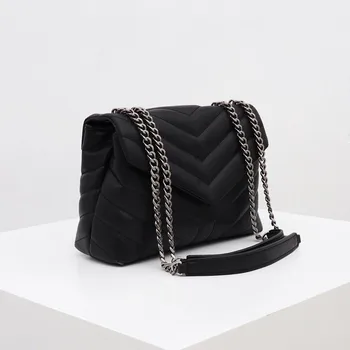 

Luxury Fashion Designer Leather Qulited Elegant Shoulder Bag Women Chain Shoulder Strap with Flap Handbag 3 Size 20/25/32cm