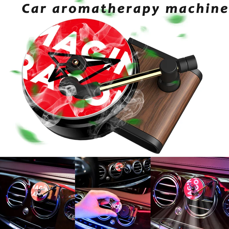 

Newly Turntable Phonograph Car Fragrance Air Freshener Decoration with 3pcs Replace Aromatherapy Tablets