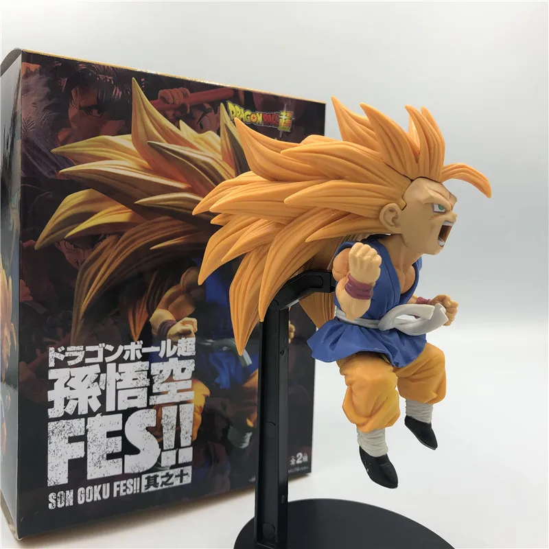 Dragon Ball Z Сон Гоку ребенок Супер Saiyan 3 Ver. ПВХ фигурка DBZ Goku Fighting FES Vegeta Коллекция Модель игрушки 20 см