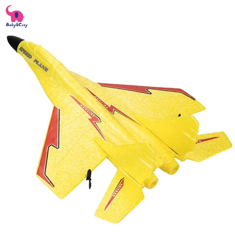 

Cool RC Fight Fixed Wing RC Airplane MIG-530 2.4G Remote Control Aircraft RC Plane Christmas Gift,Yellow