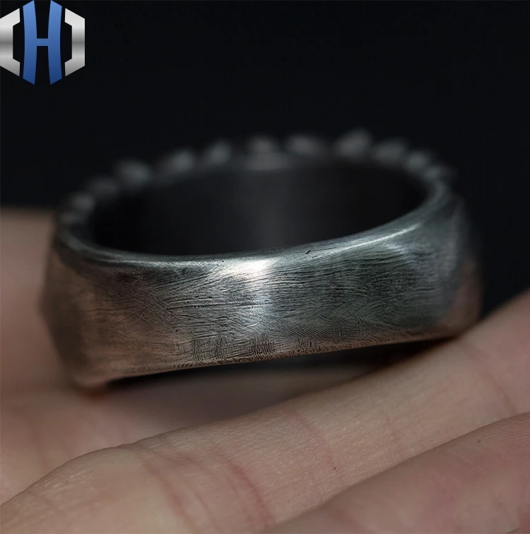 Original Design Handmade Silver Lotus Ring 925 Sterling Silver Ring Female Couple Crystal Ring