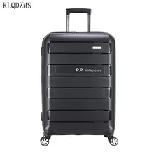 KLQDZMS Fashion 20"24"28inch Trolley Boarding Case PP Travel Luggage Waterproof Rolling Suitcase Spinner Box