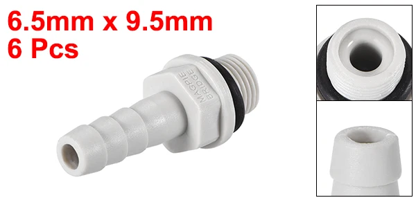 1or8inch G x 6mm Uxcell 6 шт. ПВХ колючей фитинги шлангов разъем адаптера 1/" 1/4" 3/" 1/2" 3/" G мужской трубы сильный анти-старения, высокая прочность - Цвет: 1or8inch G x 6mm