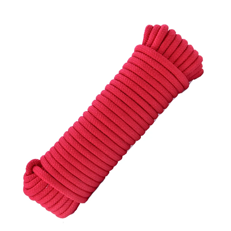 Износостойкая цветная плетеная декоративная веревка суперпрочная нейлоновая