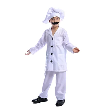 

Kids Chef Uniform Cook Cosplay Costumes Halloween Party Children Clothing Set