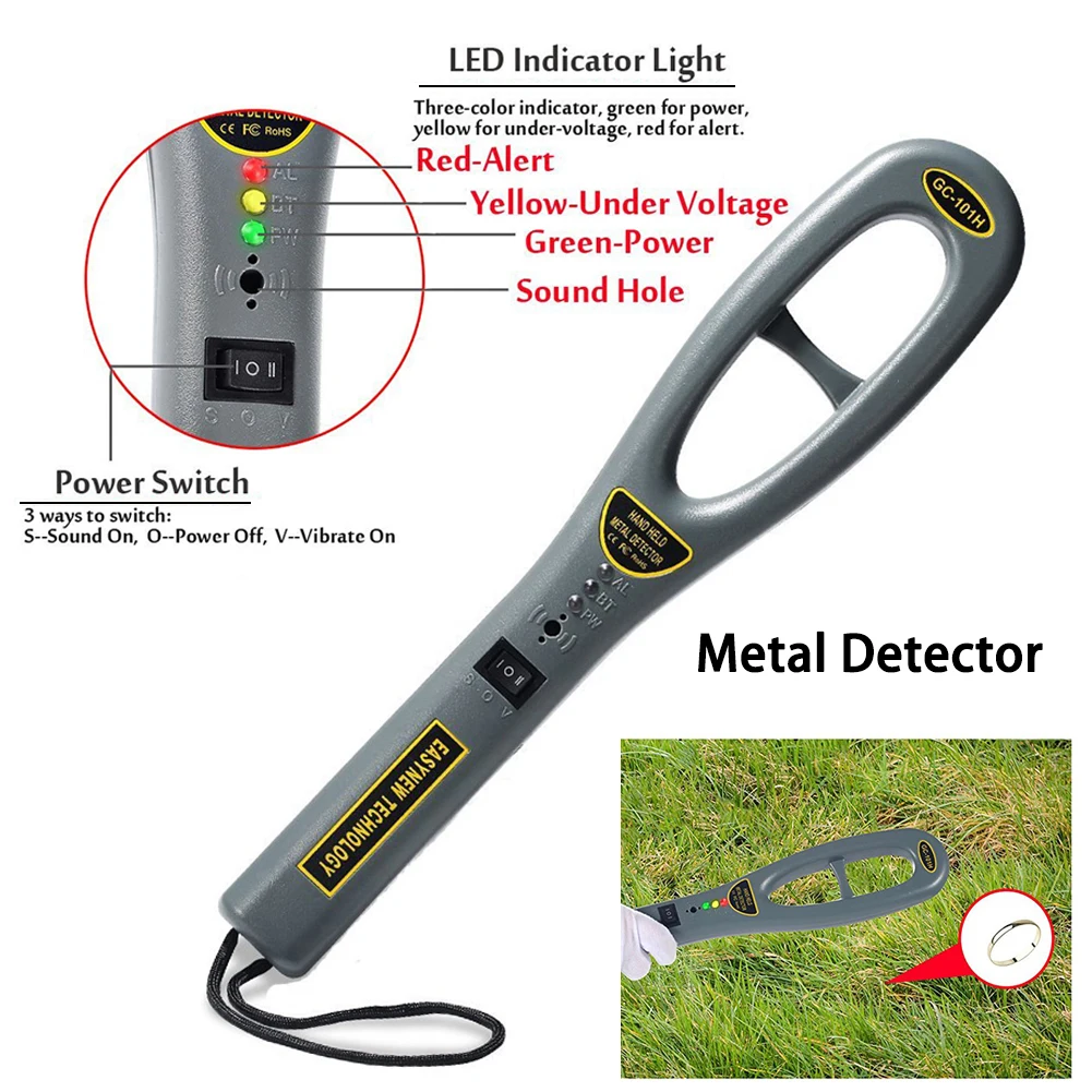 

Professional Underground Metal Detectors Handheld Security High Sensitivity Scanner Finder Instrument Treasure Hunter Detector