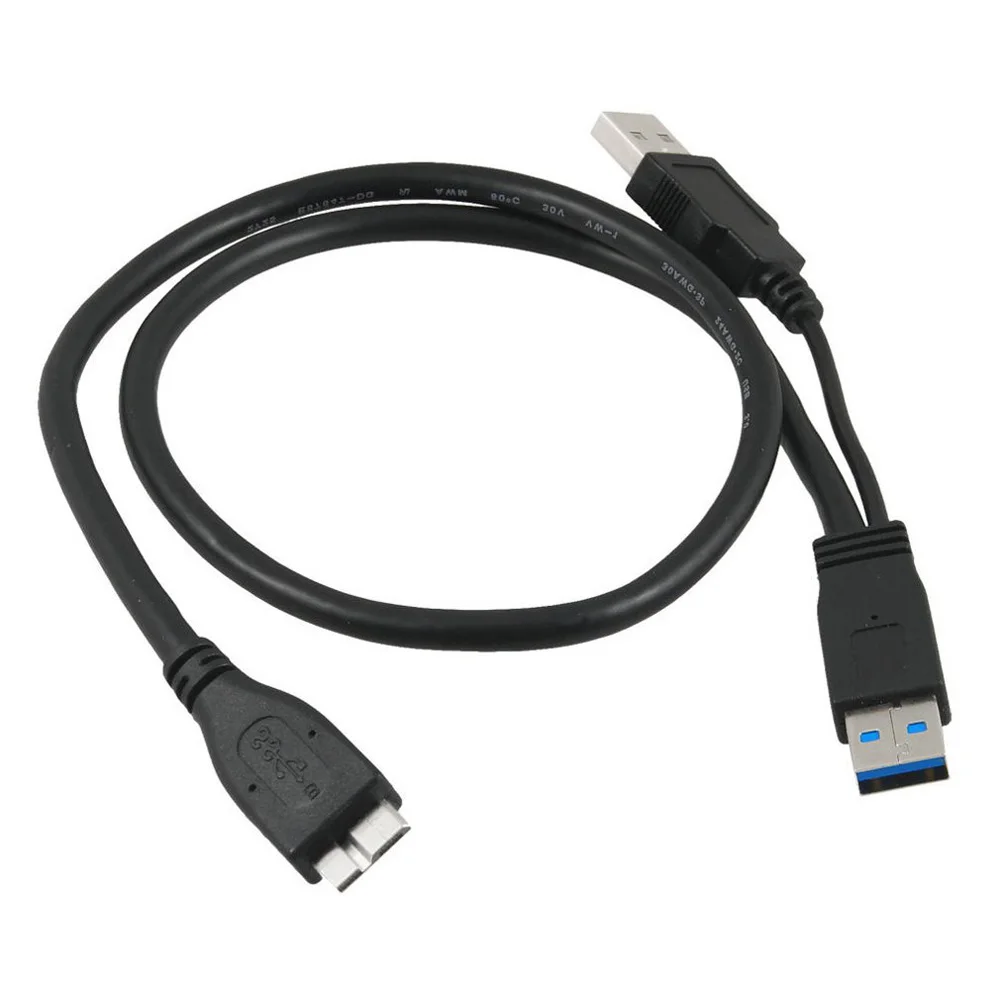 Полезный HDD USB 3,0 Кабельный разъем a штекер Micro B Y кабель для Переносной жесткий диск HDD 60 см