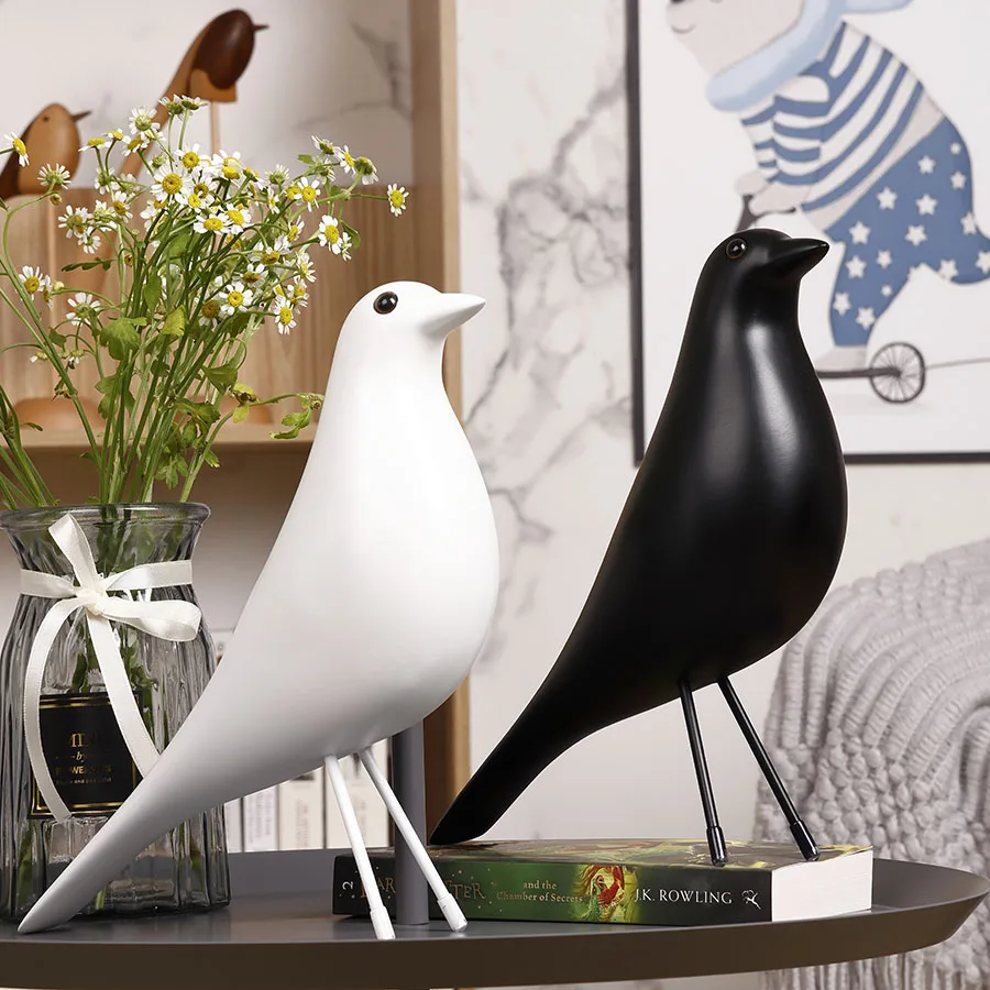 Home Decoration House Bird Wooden Craft  Bobo Feeder For Angry Birds Tweety Artificial Decor 3