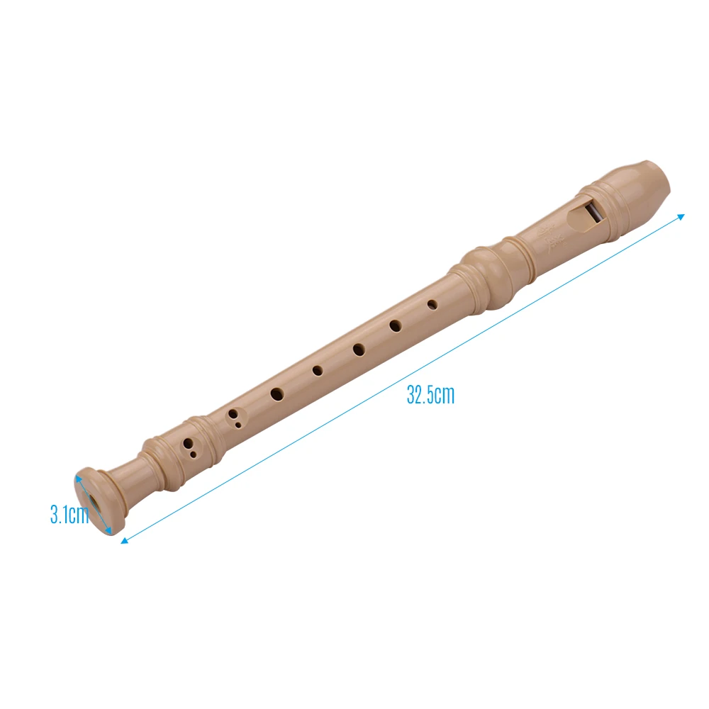 QIMEI QM8A-4B в стиле барокко с 8 отверстиями кларнет сопрано Блокфлейта дискант ABS Флейта с чистящей палкой портативный, на шнурке