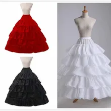 4 обруча свадьбы Белый Черный Красный подъюбник кринолин нижняя юбка Необычные слипоны