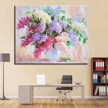 

DIY Digit Oil Painting By Numbers Kits Coloring Drawing Colorful Hyacinth Flowers Canvas Pictures Wall Art Home Decor Framework