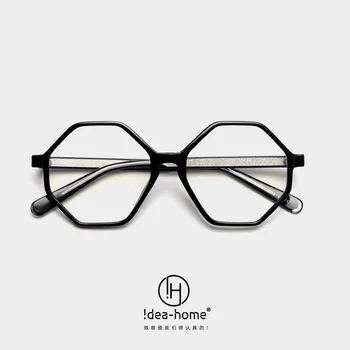 

K9006 Europe and America Polygon chao wang Red Plain Glasses Female INS Selfie Paragraph Myopia Eyeglasses Fixing Device Face wi