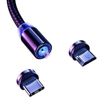 

Magnetic Fast Cable Micro USB Charging Phone Android Data Cable Wire Magnet Charger For Samsung Xiaomi Huawei Mobile 3A