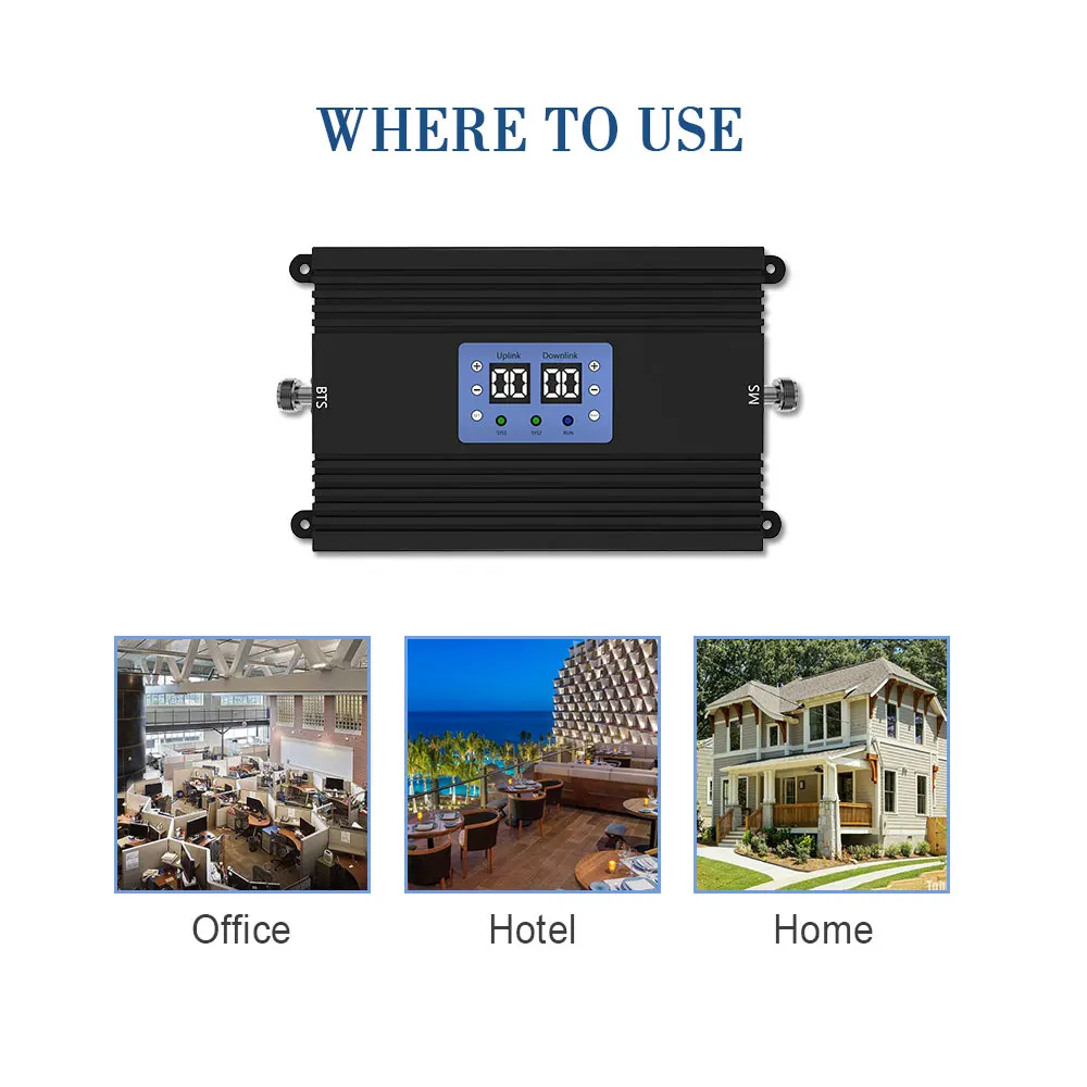 Lintratek 80db High Gain Power GSM 3G UMTS 2100mhz 900mhz Mobile Signal Repeater AGC MGC Cell Phone 3G Amplifier Signal Booster*