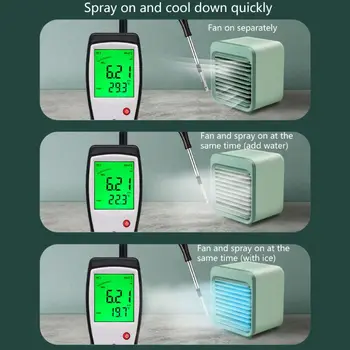 

Portable Air Conditioner Fan Small Evaporative Air Cooler Humidifier Purifier 19QE