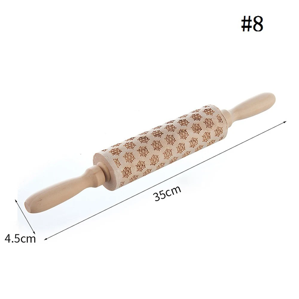 35*5 см тисненая Скалка печенье бисквит Фондант инструменты для торта Рождество тесто выгравированы ролик олень для кухни