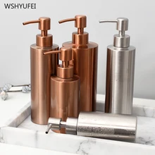 Роскошный Золотой светильник из нержавеющей стали, диспенсер для мыла, кухонный кран для раковины, ванная комната, шампунь, контейнер для мыла, бутылка для моющего средства