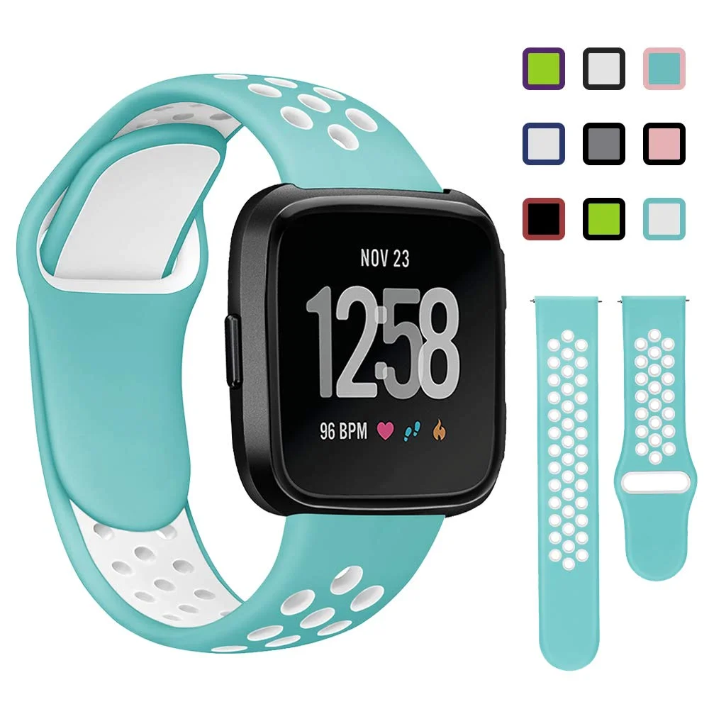 Спортивный ремешок совместимый с Fitbit Versa/Versa 2/Versa Lite мягкий дышащий браслет для