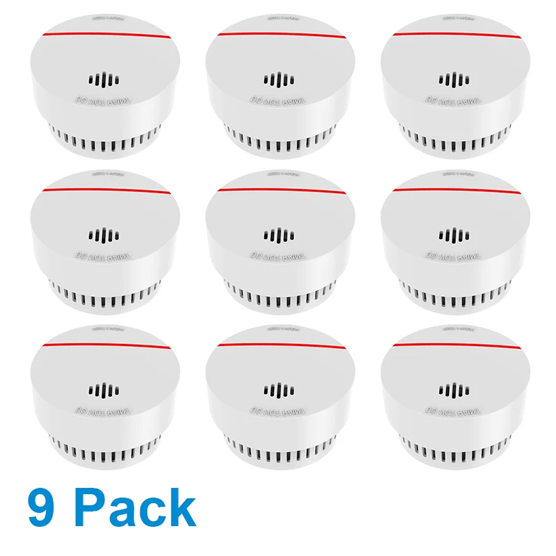 9pcs CPVan SM03 пожарная сигнализация детектор дыма 10 лет Срок службы батареи безопасности пожарная защита с EN14604 CE сертифицированный 85 дБ детектор пожарной сигнализации огонь детектор дыма на батарейках - Цвет: 9pcs