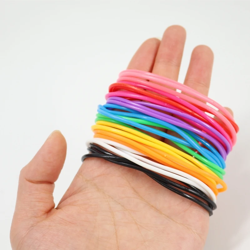 25 шт микс силиконовый браслет сделать резиновый браслет Gummies браслеты напульсники обернутые резиновые gomitas pulseras