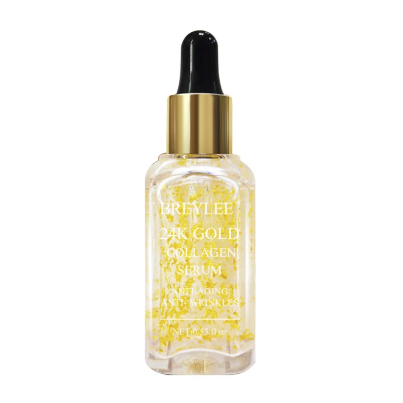 24K Collagen Новая Сыворотка для лица Роза& Витамин С& чистый 24K коллаген& черника& Гиалуроновая кислота& Ремонт шток раствор акне жидкая отбеливающая эссенция уход за кожей лица увлажняющий уход за кожей лица Питание твердая против морщин эссенция для лица восстановление кожи - Вес нетто: 24K Collagen