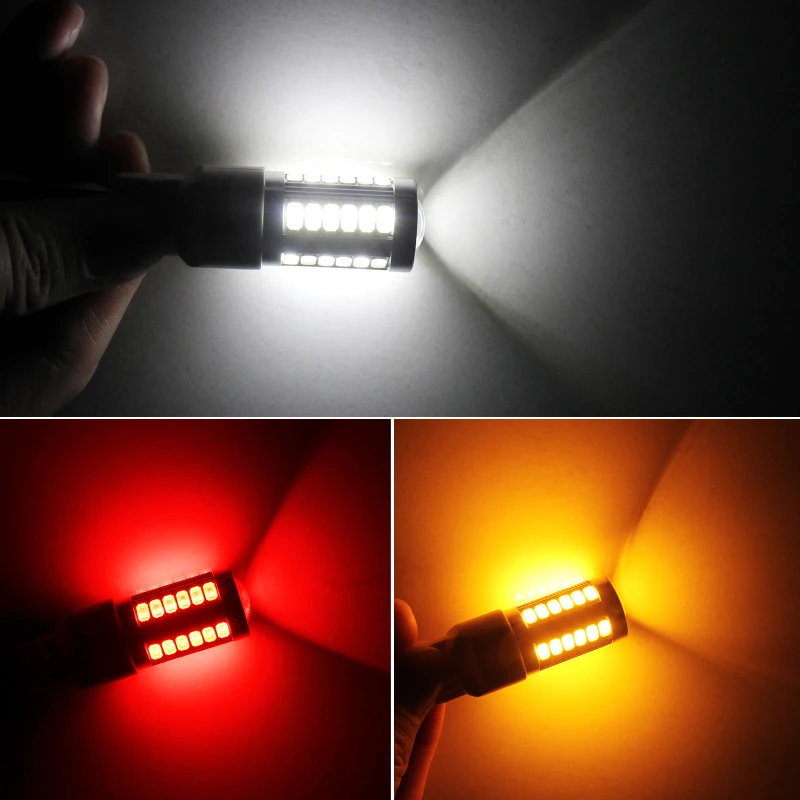 1pcs T20 W21/5W 7443 W21W 5630 33SMD LED Car Brake Light White Red Yellow DC 12V 800LM Turn Reverse Lamp Car Accessories