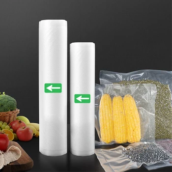 

5 pcs Vacuum Food Sealer Bags 12/15/20/25/28/30 x 500cm For Kitchen keep Food fresh Saver Rolls Home Sealing Vacuum Packer Bags