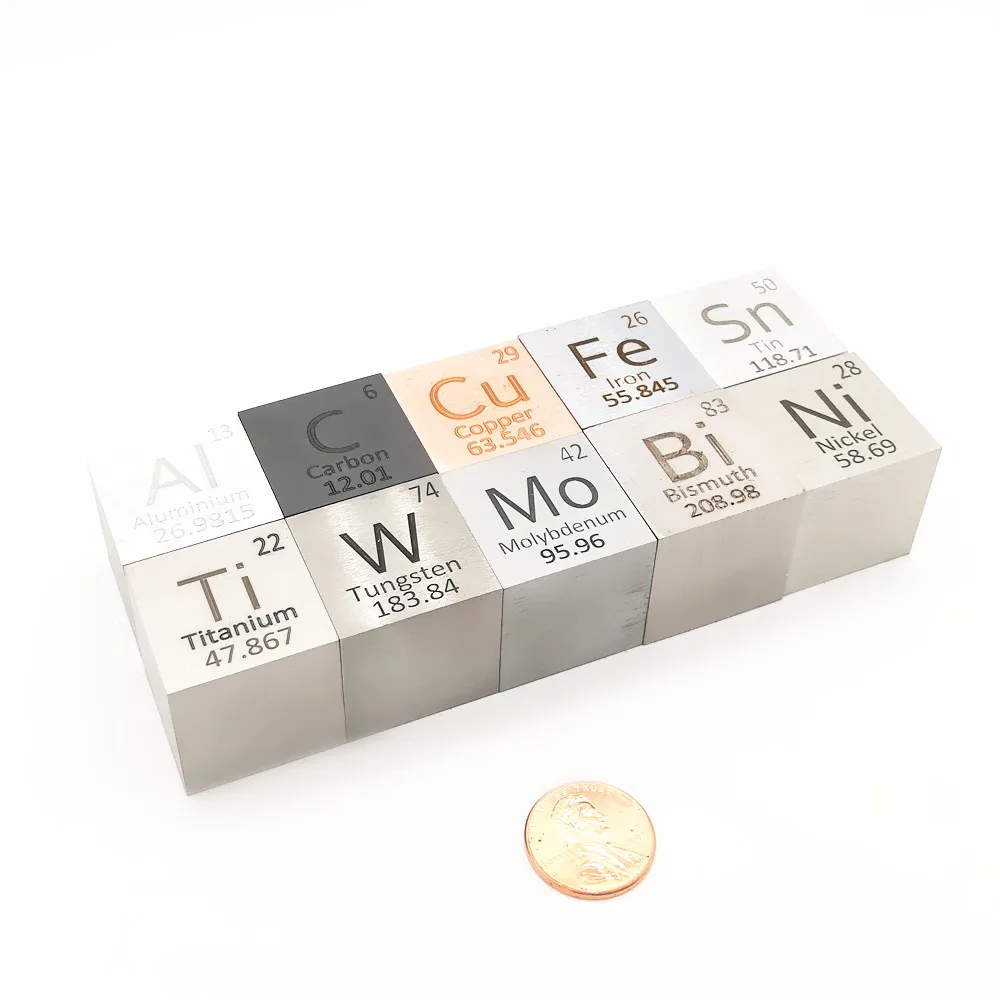 Металлическая дистилляционная молярная масса Element Cube 25 4 мм 1 дюйм периодическая