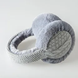 2021new kintted plush earmuffs adulto cor sólida inverno quente esportes ao ar livre esqui simplicidade moda estilo japonês mulher