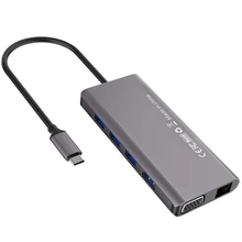 USB C концентратор type C к Мульти USB 3,0 концентратор HDMI адаптер док-станция для MacBook Pro huawei mate 30 USB-C 3,1 сплиттер порт