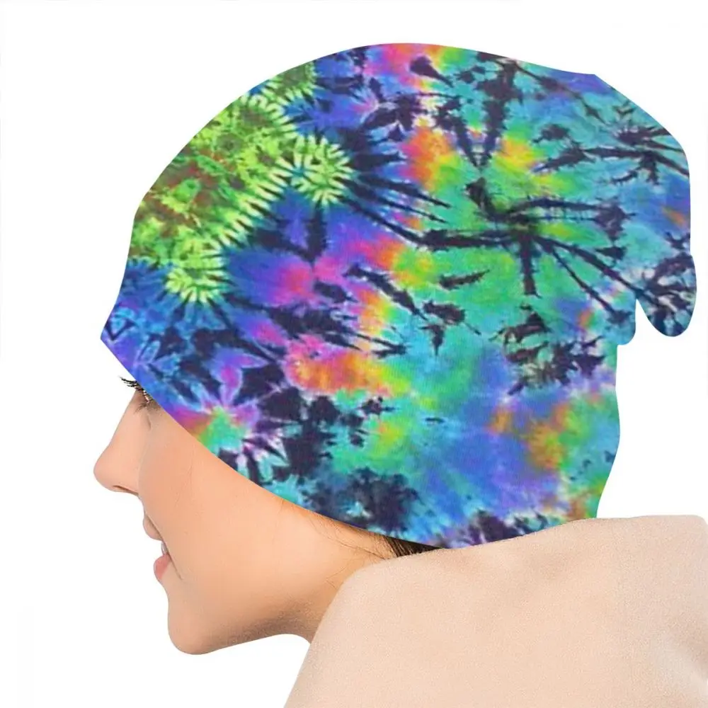 Tie Dye черепаха унисекс взрослая Повседневная шапочка уличная ветрозащитная вязаная Лыжная шапка с рукавом Skully Beanies