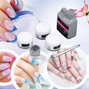 

120ml 6Pcs/Set Acrylic Powder Acrylic Nail Kit Crystal Nail Polymer Acrylic For Nails Set For Manicure Nail Art Brush#0427g30