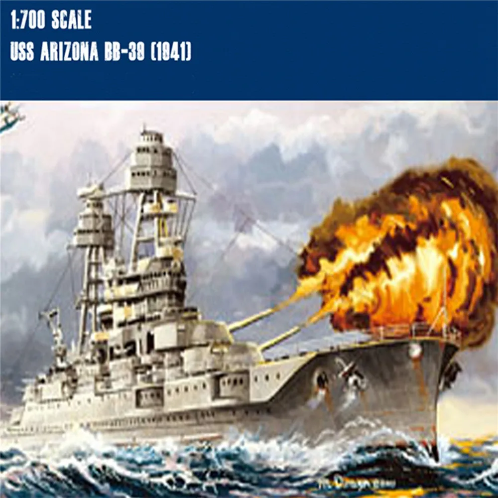 Уникальный 1/700 масштаб USS Аризона класс линкор BB-39 пластик Модель комплект forUSA военный линкор 83401
