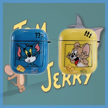 

Anti-lost Cat and Mouse Soft Silicone Protective Wireless Earphone Cover Cases For Apple Airpods 1/2 Pro Case Accessories