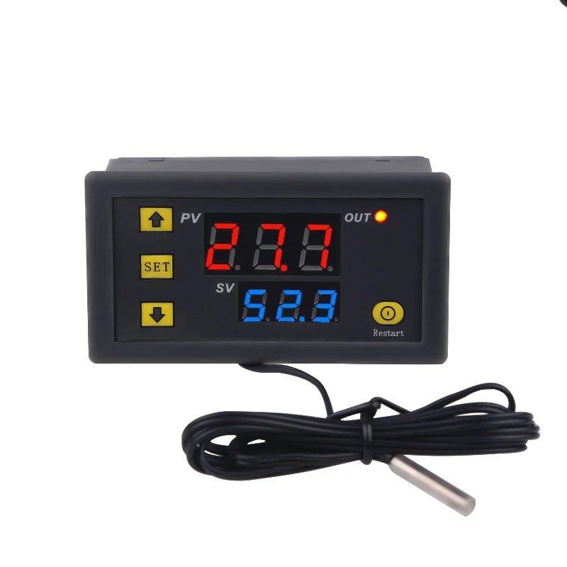 

Mini Digital Temperature Controller DC12V AC110-220V Thermostat Regulator Heating Cooling Control Thermoregulator With Sensor