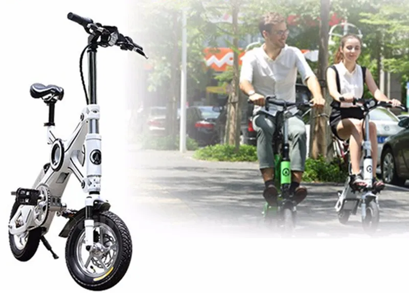 Folding Electric Scooter 2 Wheel Electric Scooters with Smart APP 12 inch 250W 36V Mini pink Electric Bicycle Bike for women     (11)