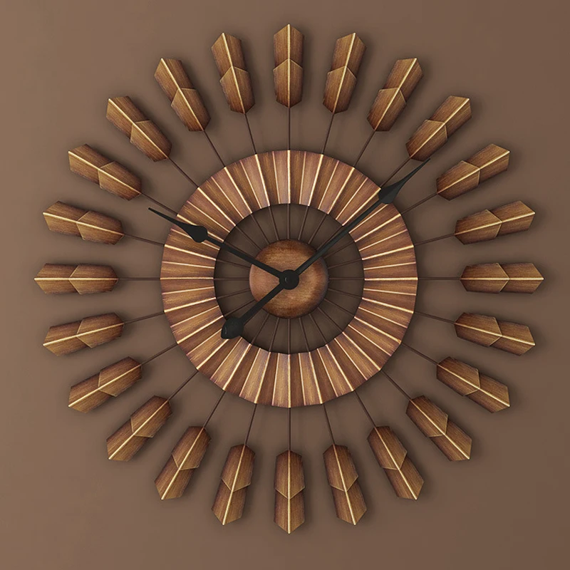 

European Large Metal Wall Clock Modern Design for Living Room Decoration Vintage Hanging Watch Iron Art Wall Clocks Home Decor