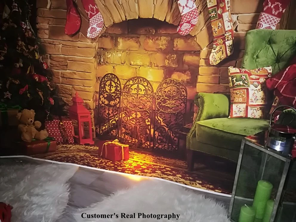 Laeacco Рождественская елка диван боке Подушка домашний декор фотографии фоны индивидуальные фотографический фон для фотостудии